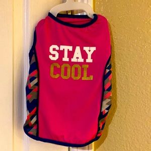 Blue and pink sport shirt